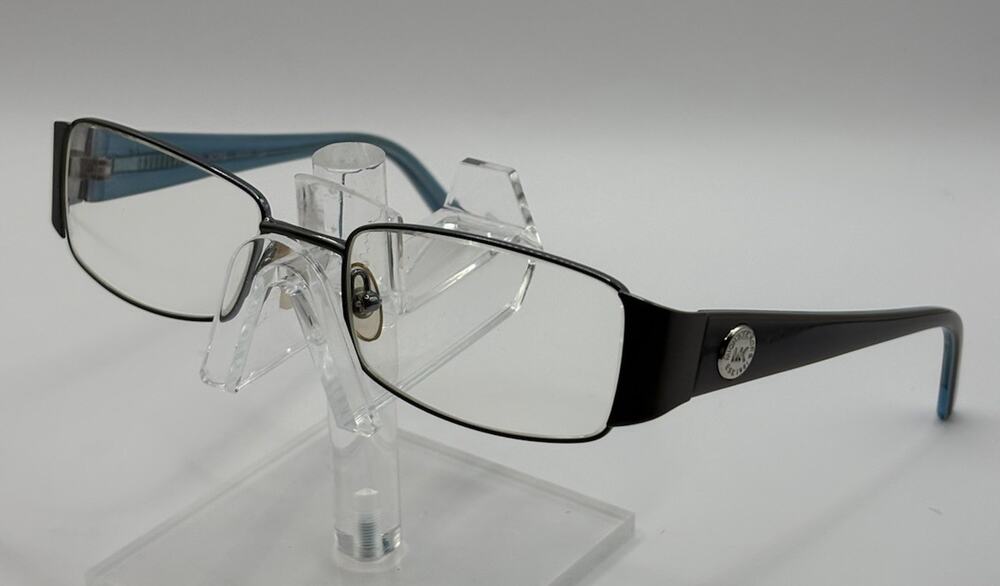 Michael Kors M2437 Women's Eyeglasses Blue Black Rectangle Metal Frame